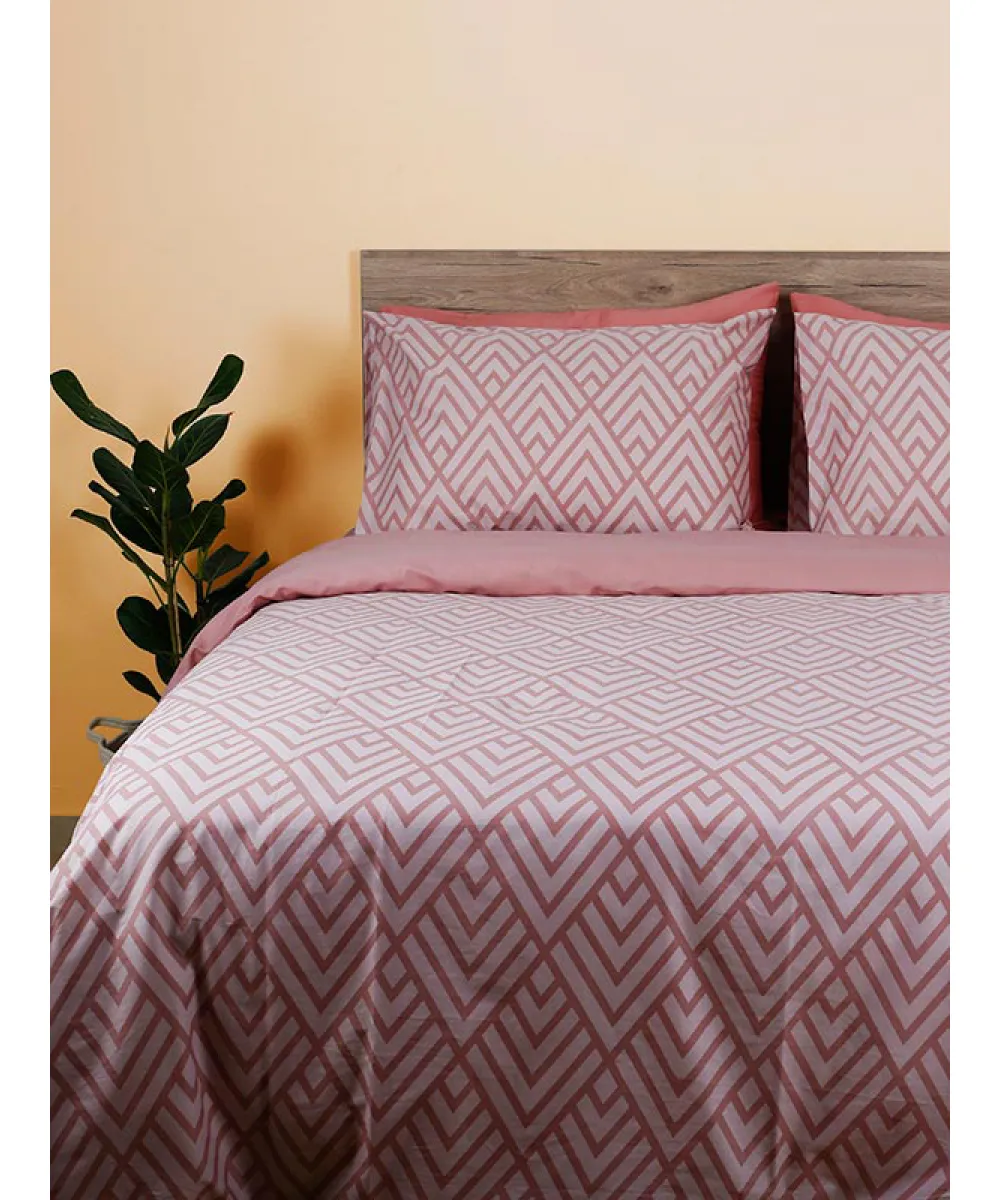 Σετ Σεντόνια Cotton Feelings 2036 Pink Διπλό (200x270)