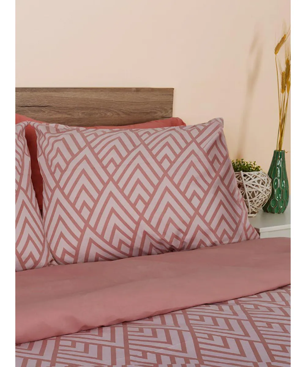 Σετ Σεντόνια Cotton Feelings 2036 Pink Διπλό (200x270)