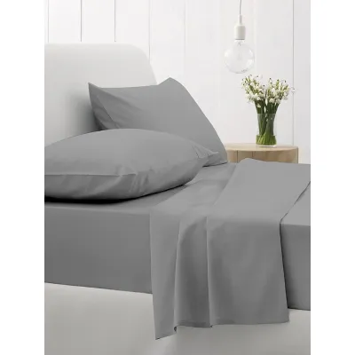 Σετ Σεντόνια Cotton Feelings 107 Dark Grey Υπέρδιπλο (235x270)
