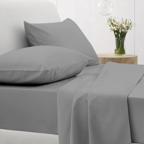 Σετ Σεντόνια Cotton Feelings 107 Dark Grey Υπέρδιπλο (235x270)