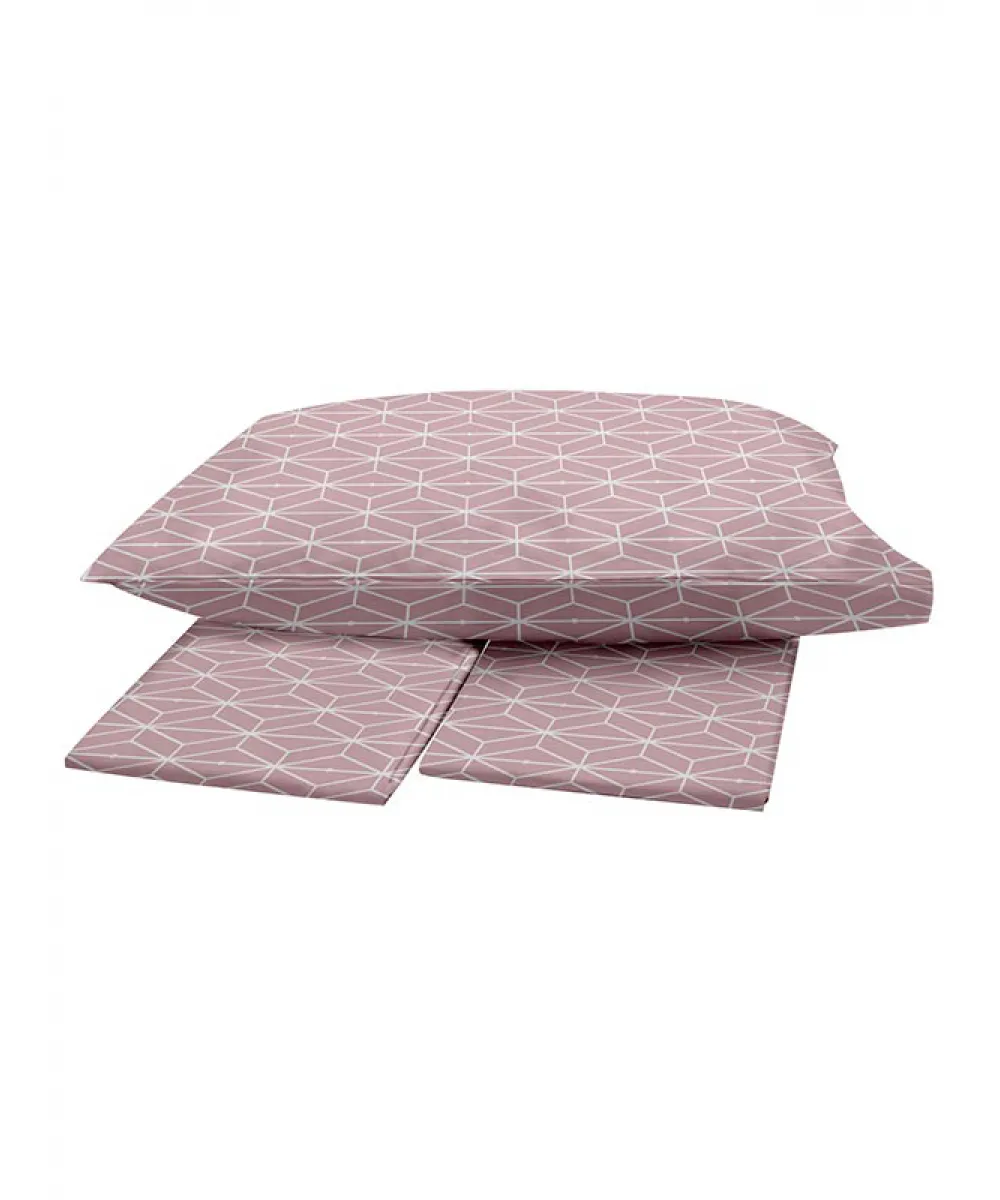 Σετ Σεντόνια Menta Εμπριμέ 520 Pink Διπλό (200x250)