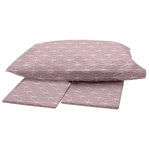 Σετ Σεντόνια Menta Εμπριμέ 520 Pink Διπλό (200x250)