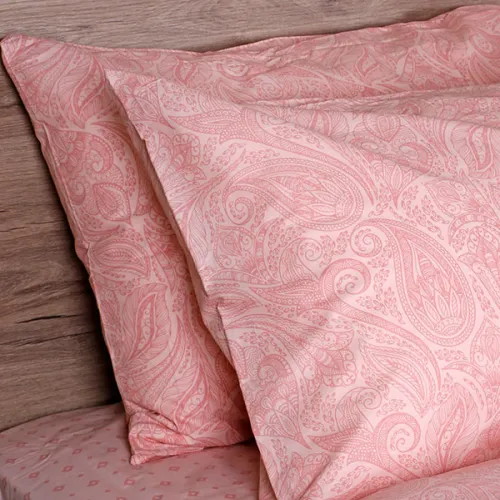 Σετ Σεντόνια Cotton Feelings 2040 Pink Μονό (165x270)