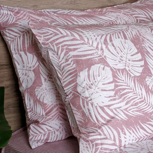 Σετ Σεντόνια Cotton Feelings 2038 Pink Μονό με λάστιχο(105x205 30)