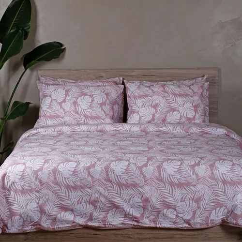 Σετ Σεντόνια Cotton Feelings 2038 Pink Μονό με λάστιχο(105x205 30)