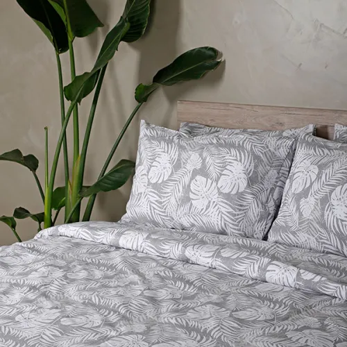 Σετ Σεντόνια Cotton Feelings 2038 Grey Μονό (165x270)