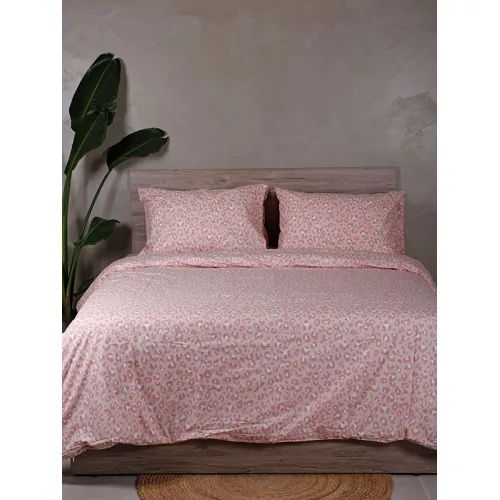 Σετ Σεντόνια Cotton Feelings 2044 Pink Υπέρδιπλο με λάστιχο (170x205 30)