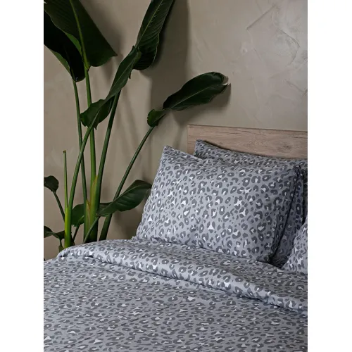 Σετ Σεντόνια Cotton Feelings 2044 Grey Υπέρδιπλο (235x270)
