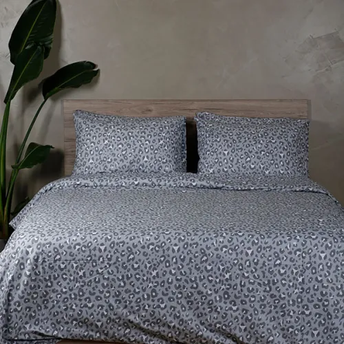 Σετ Σεντόνια Cotton Feelings 2044 Grey Υπέρδιπλο με λάστιχο (170x205 30)