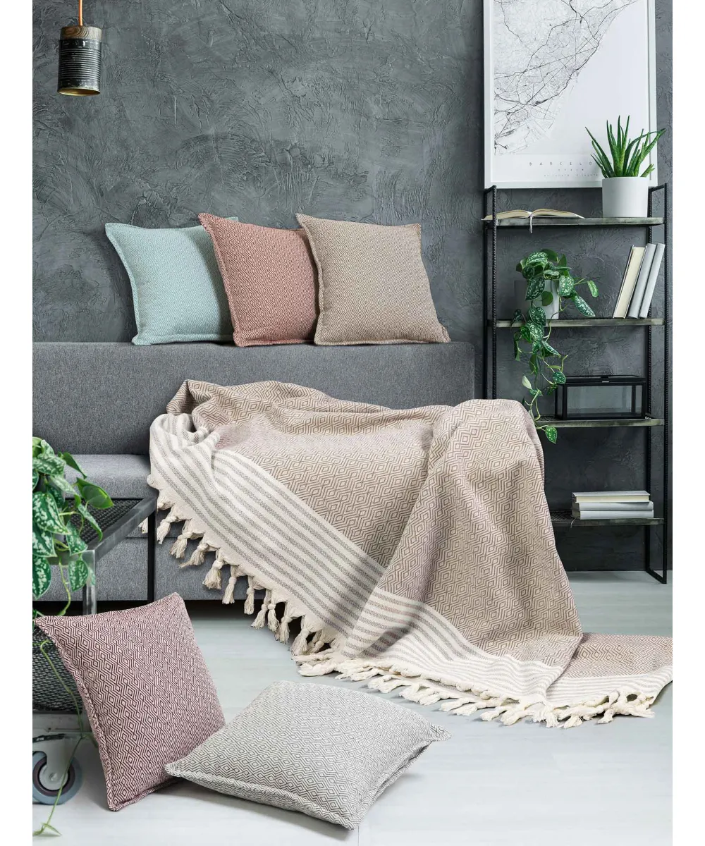 Ριχτάρι TENT BEIGE Ριχτάρι τριθέσιου καναπέ: 170 x 300 εκ.