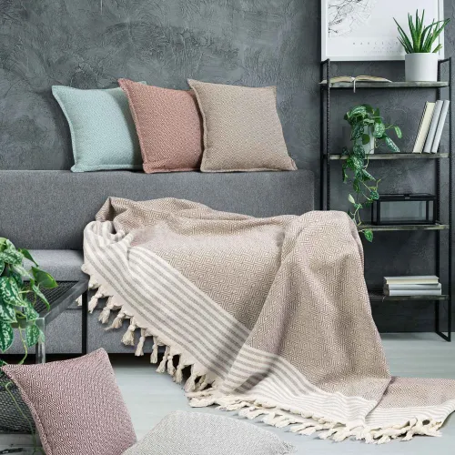 Ριχτάρι TENT BEIGE Ριχτάρι τριθέσιου καναπέ: 170 x 300 εκ.