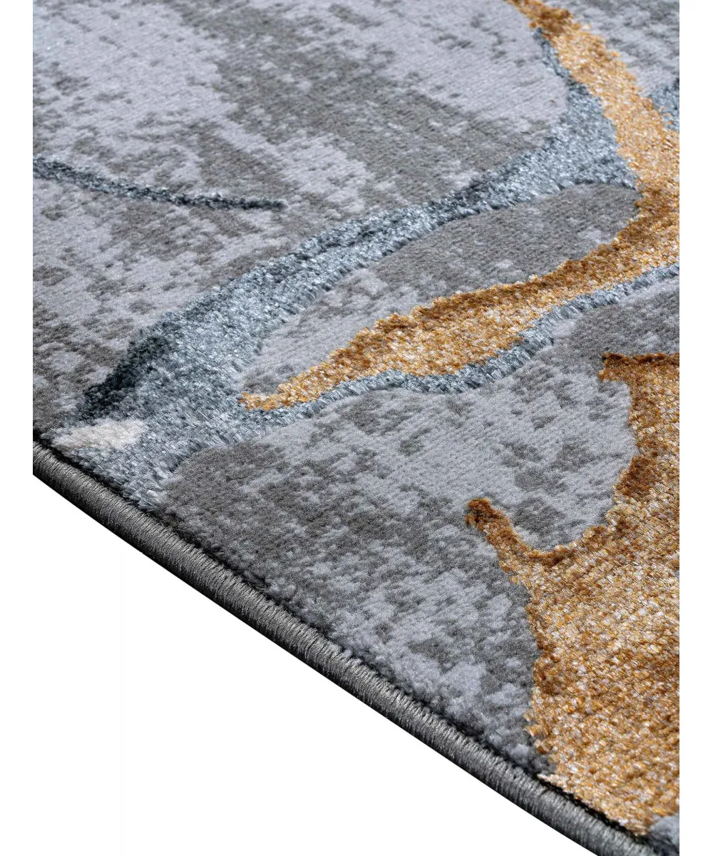 Χαλί MARBLE GREY GOLD Στρόγγυλο χαλί 165 εκ.