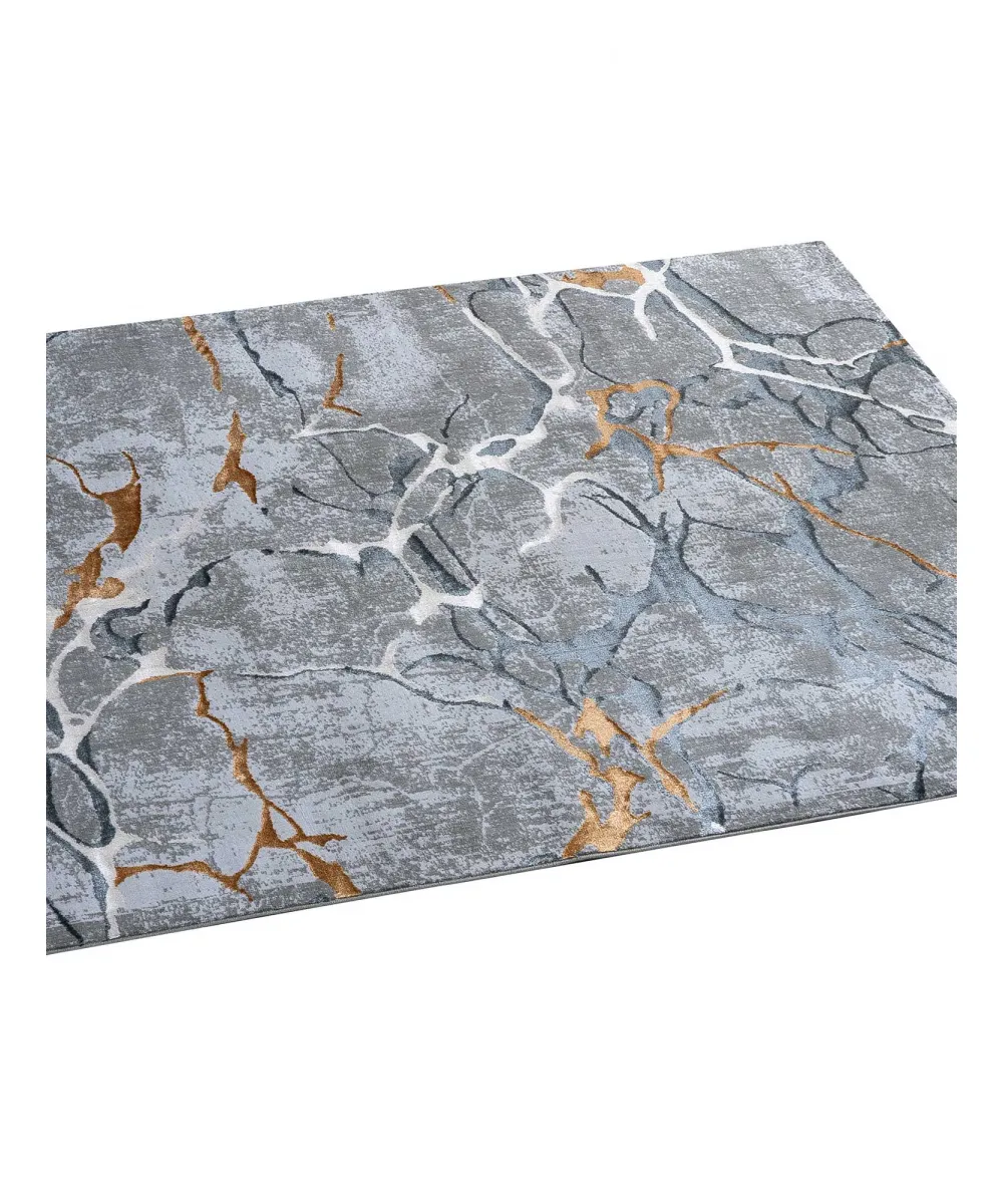 Χαλί MARBLE GREY GOLD Στρόγγυλο χαλί 165 εκ.