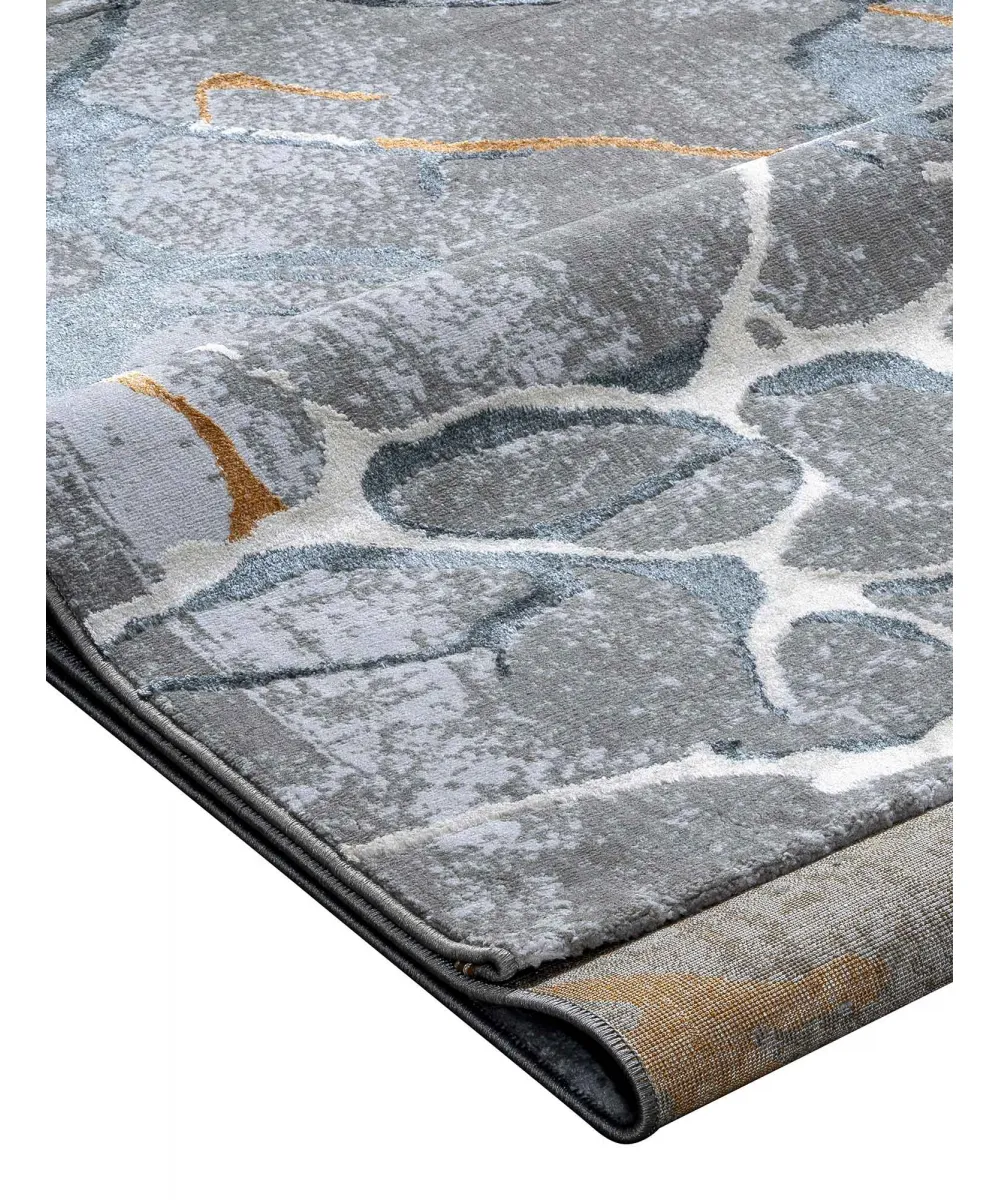 Χαλί MARBLE GREY GOLD Στρόγγυλο χαλί 165 εκ.
