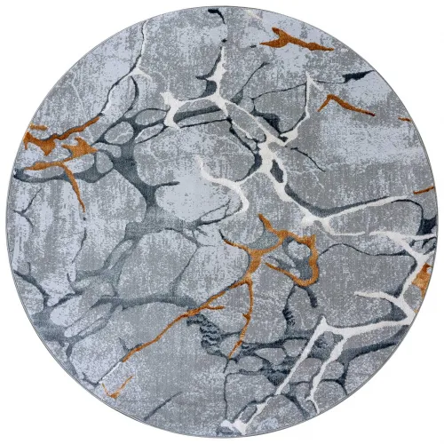 Χαλί MARBLE GREY GOLD Στρόγγυλο χαλί 165 εκ.
