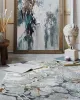 Χαλί MARBLE GREY GOLD Στρόγγυλο χαλί 165 εκ.