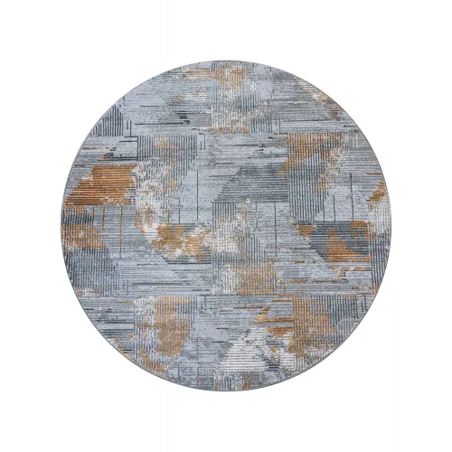 Χαλί FEATHERS GREY GOLD Στρόγγυλο χαλί 165 εκ.