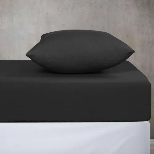 Σεντόνι ANTHRACITE MONOCHROME Σεντόνι υπέρδιπλο με λάστιχο: 160 x 200 30 εκ.