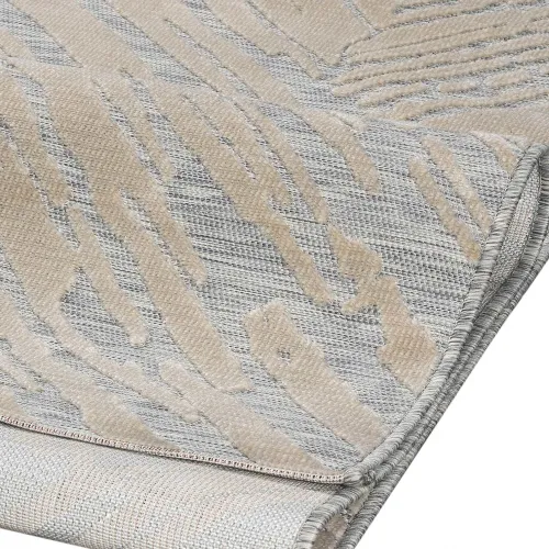 Χαλί SCRATCHES GREY BEIGE 67 x 400 εκ.