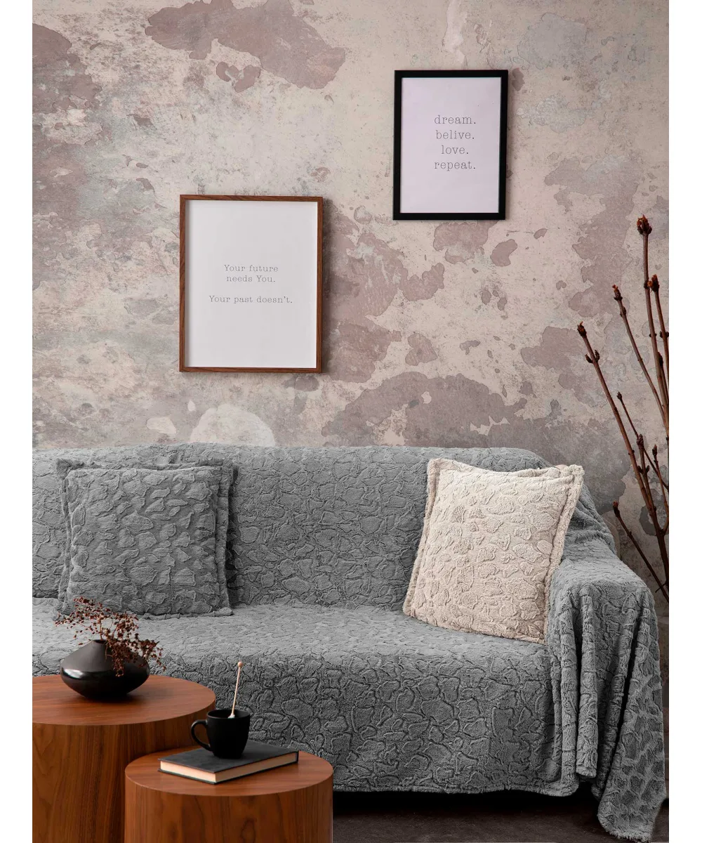 Ριχτάρι RUBBLE GREY Ριχτάρι διθέσιου καναπέ: 170 x 250 εκ.