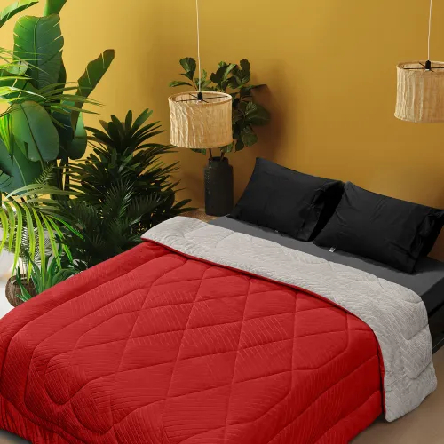 Κουβερτοπάπλωμα ARCTIC RED BEIGE Κουβερτοπάπλωμα υπέρδιπλο: 220 x 240 εκ.