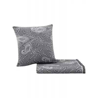 Ριχτάρι PAISLEY GREY Ριχτάρι τριθέσιου καναπέ: 170 x 300 εκ.