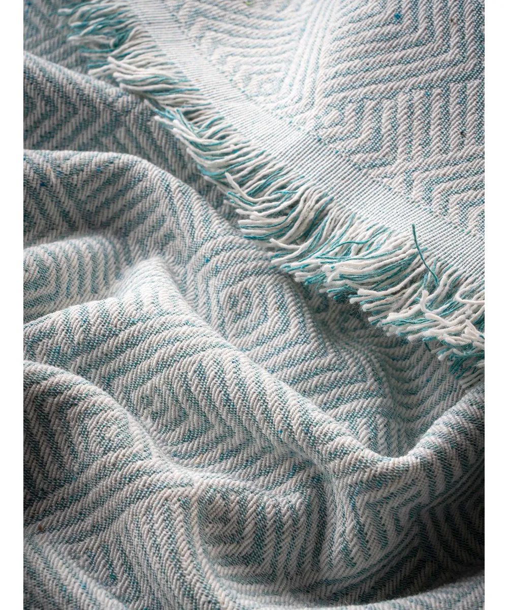 Ριχτάρι WELLEN TURQUOISE Ριχτάρι τριθέσιου καναπέ: 170 x 300 εκ.