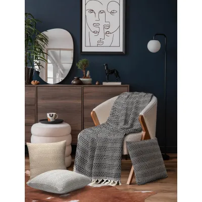 Ριχτάρι HERHALING ANTHRACITE Ριχτάρι τριθέσιου καναπέ: 190 x 300 εκ.