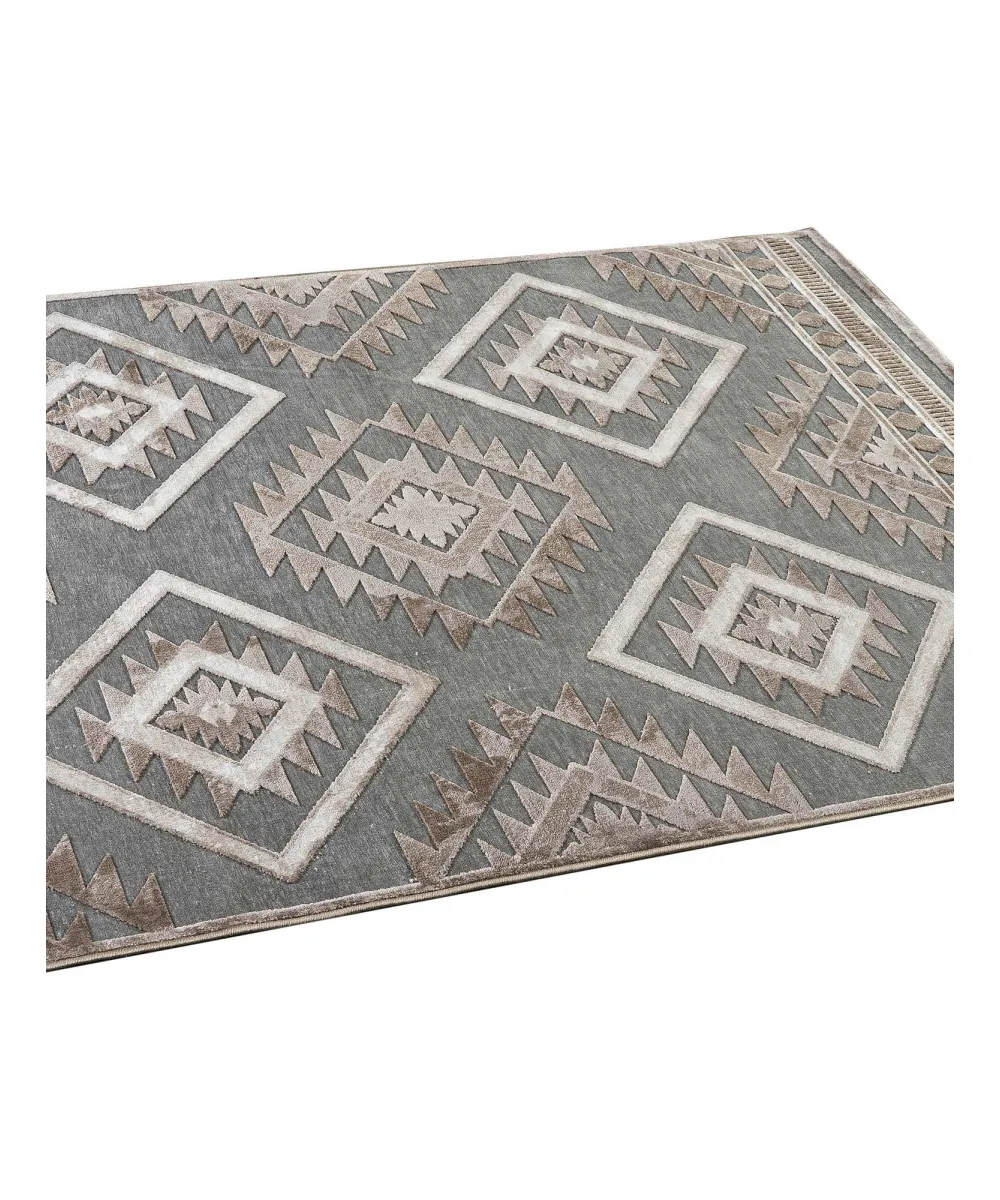 Χαλί CRYSTALLINI GREY Σετ Κρεβατοκάμαρας (67 x 140 (2)   67 x 230 εκ.)