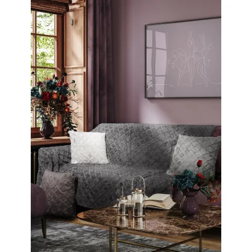 Ριχτάρι OBLONG GREY Ριχτάρι διθέσιου καναπέ: 180 x 250 εκ.