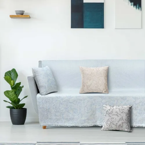 Ριχτάρι ROCOCO CYAN Ριχτάρι διθέσιου καναπέ: 170 x 250 εκ.