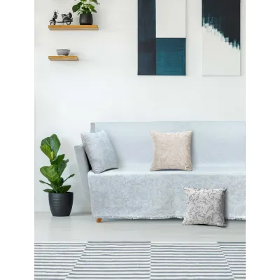 Ριχτάρι ROCOCO CYAN Ριχτάρι τριθέσιου καναπέ: 170 x 300 εκ.