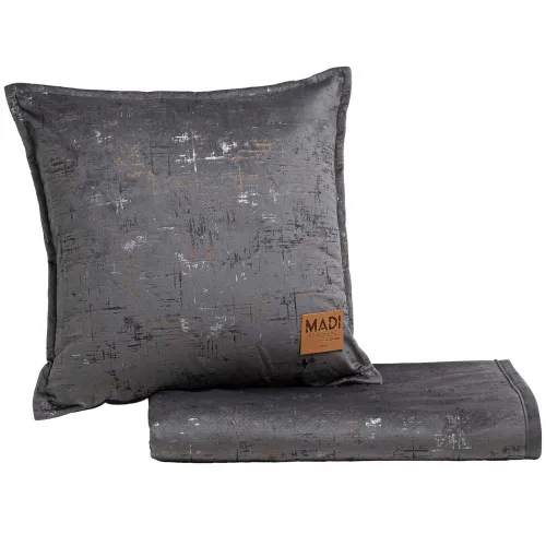 Διακοσμητικό Μαξιλάρι PETRA DARK GREY Διακοσμητική μαξιλαροθήκη: 45 x 45 εκ.
