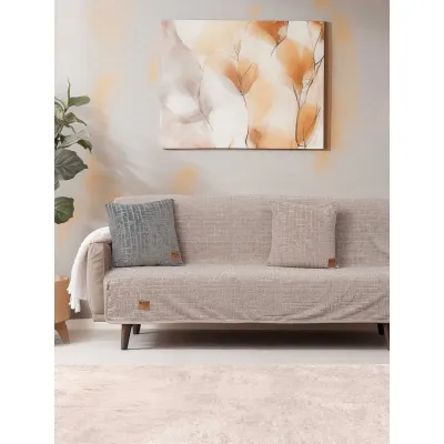 Ριχτάρι SAVANNA BEIGE Ριχτάρι τριθέσιου καναπέ: 180 x 300 εκ.
