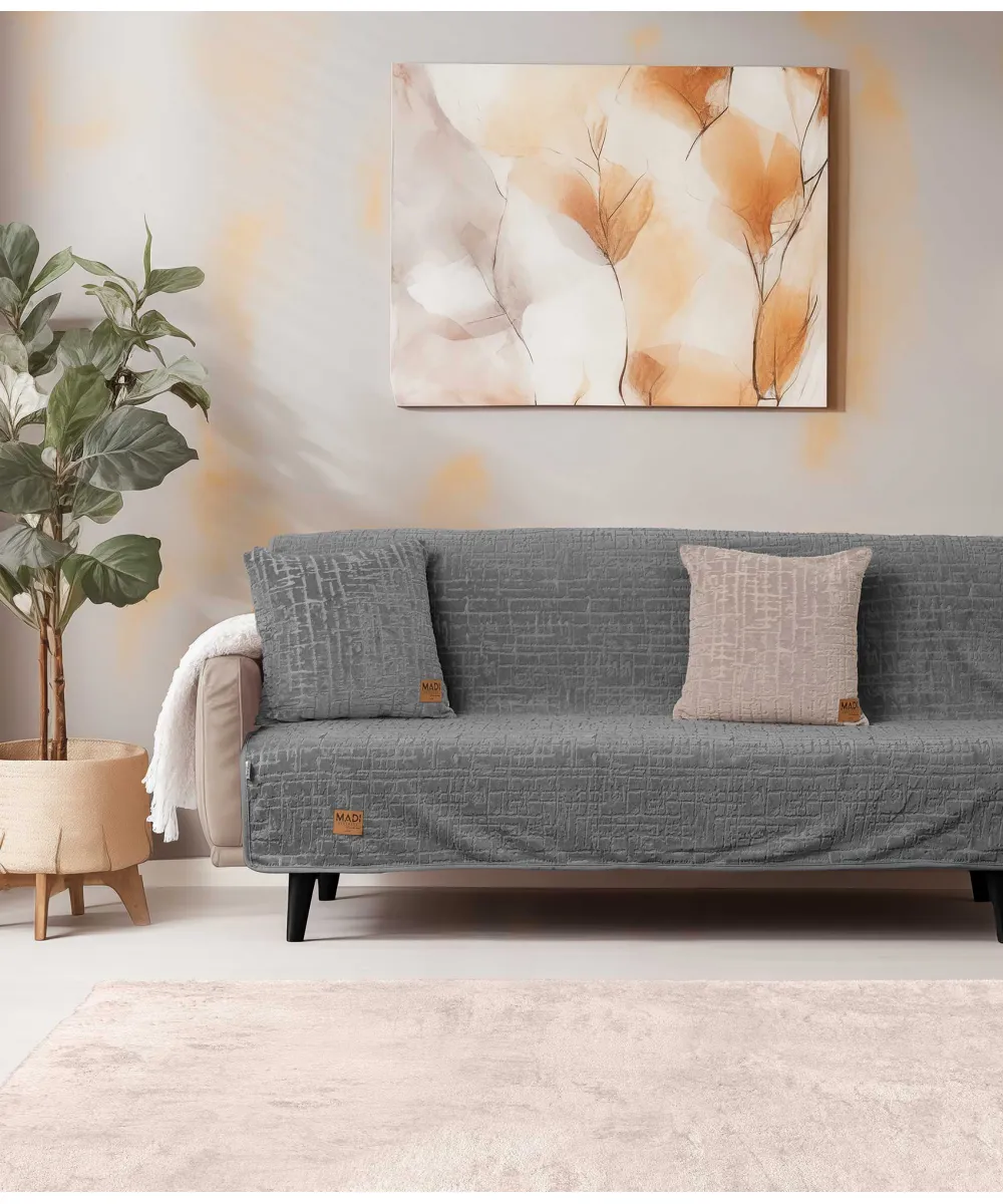 Ριχτάρι SAVANNA GREY Ριχτάρι τριθέσιου καναπέ: 180 x 300 εκ. Ριχτάρι SAVANNA GREY Ριχτάρι τριθέσιου καναπέ: 180 x 300 εκ.