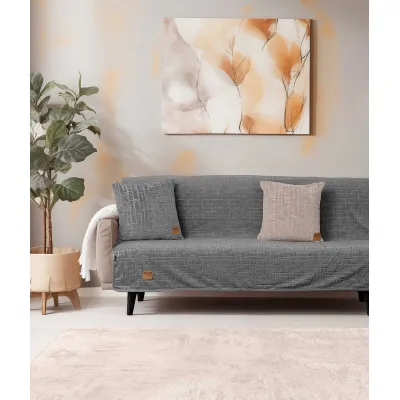 Ριχτάρι SAVANNA GREY Ριχτάρι τριθέσιου καναπέ: 180 x 300 εκ.