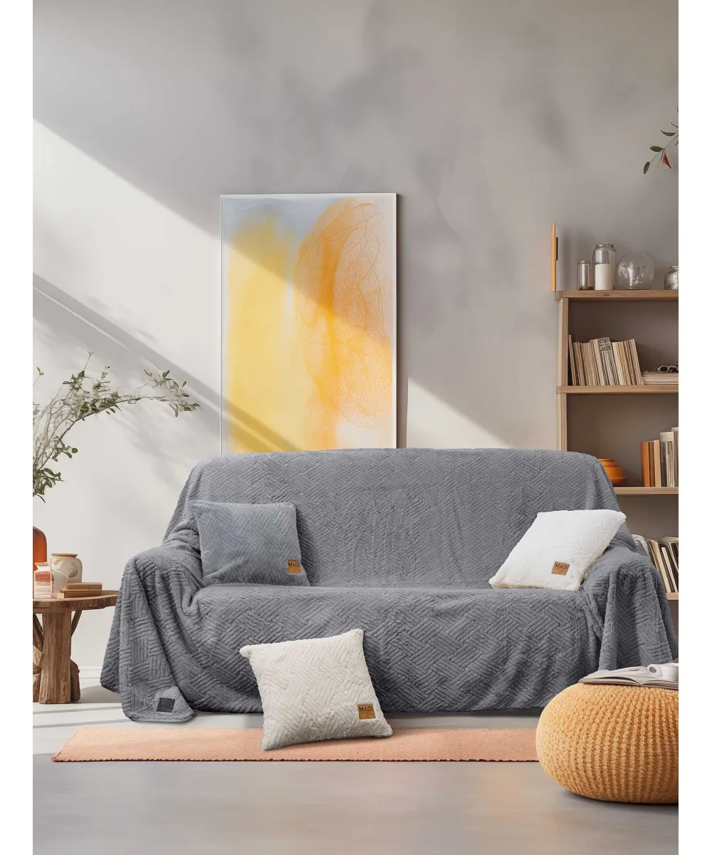 Ριχτάρι TRACE GREY Ριχτάρι τριθέσιου καναπέ: 180 x 300 εκ. Ριχτάρι TRACE GREY Ριχτάρι τριθέσιου καναπέ: 180 x 300 εκ.