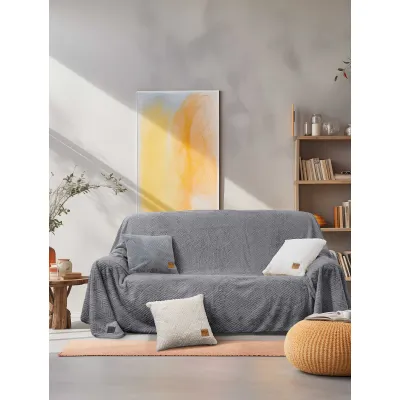 Ριχτάρι TRACE GREY Ριχτάρι τριθέσιου καναπέ: 180 x 300 εκ.
