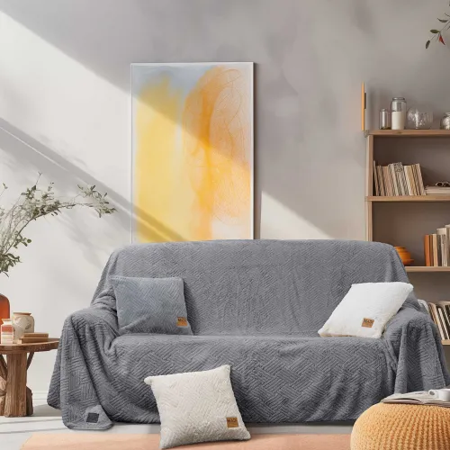 Ριχτάρι TRACE GREY Ριχτάρι τριθέσιου καναπέ: 180 x 300 εκ.