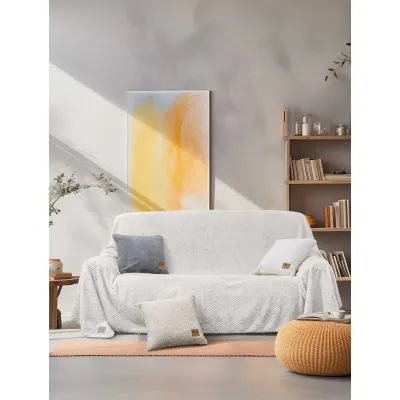 Ριχτάρι TRACE WHITE Ριχτάρι τριθέσιου καναπέ: 180 x 300 εκ.