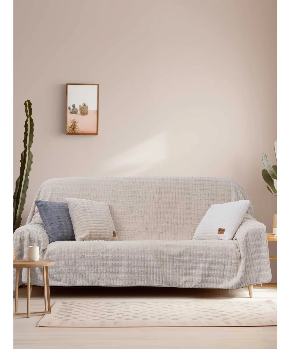 Ριχτάρι RAYS BEIGE Ριχτάρι τριθέσιου καναπέ: 180 x 300 εκ.