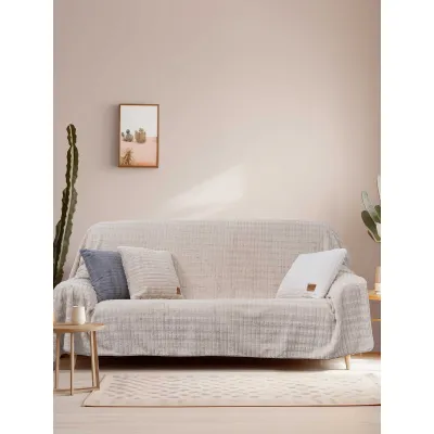 Ριχτάρι RAYS BEIGE Ριχτάρι τριθέσιου καναπέ: 180 x 300 εκ.