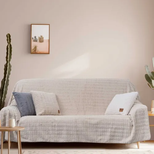 Ριχτάρι RAYS BEIGE Ριχτάρι τριθέσιου καναπέ: 180 x 300 εκ.