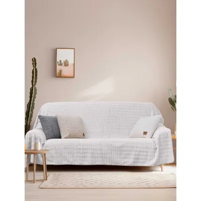 Ριχτάρι RAYS WHITE Ριχτάρι τριθέσιου καναπέ: 180 x 300 εκ.