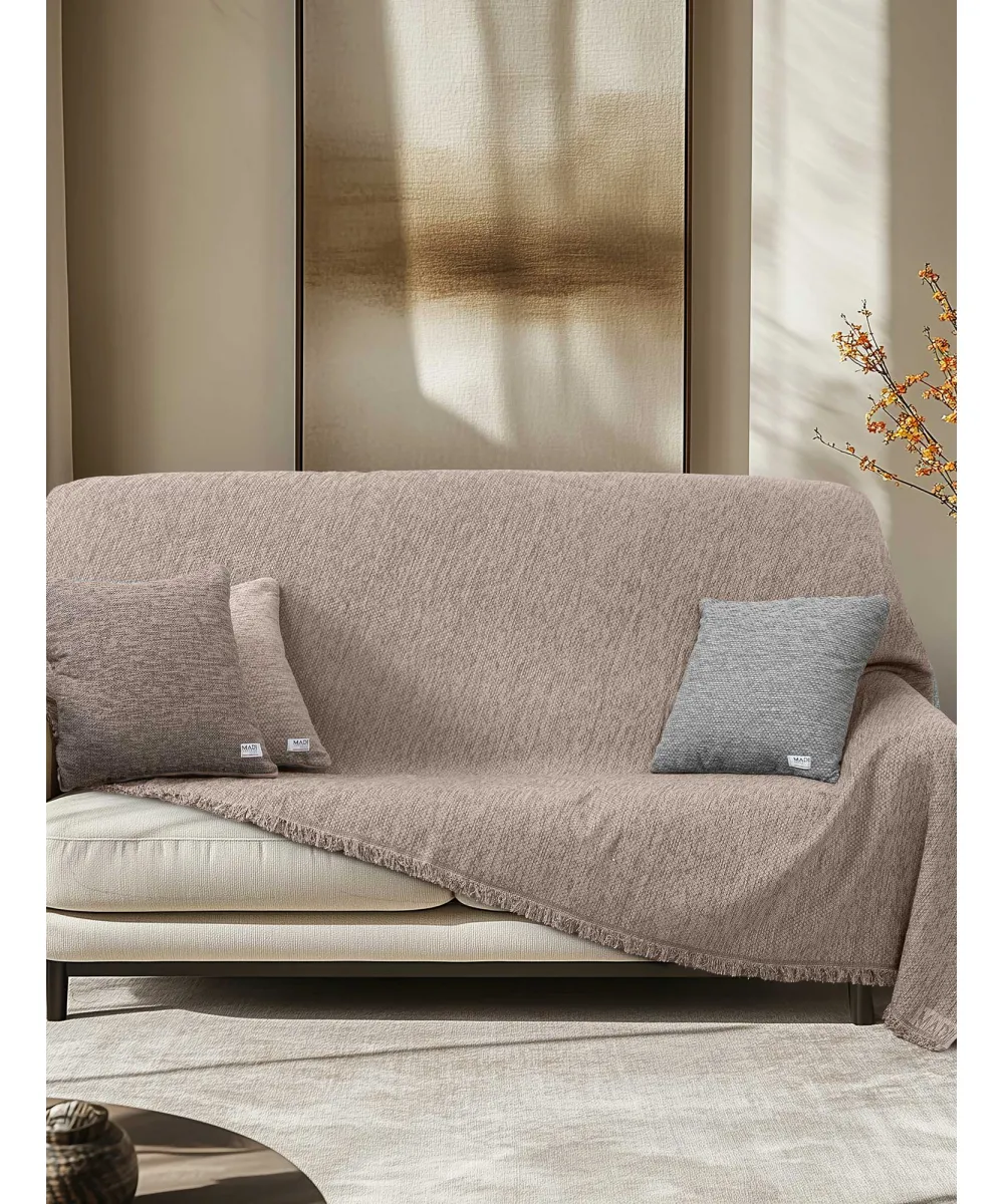 Ριχτάρι AKONIK BEIGE Ριχτάρι τριθέσιου καναπέ: 180 x 300 εκ.