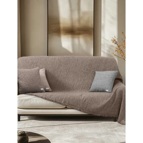 Ριχτάρι AKONIK BROWN Ριχτάρι τετραθέσιου καναπέ: 180 x 340 εκ.
