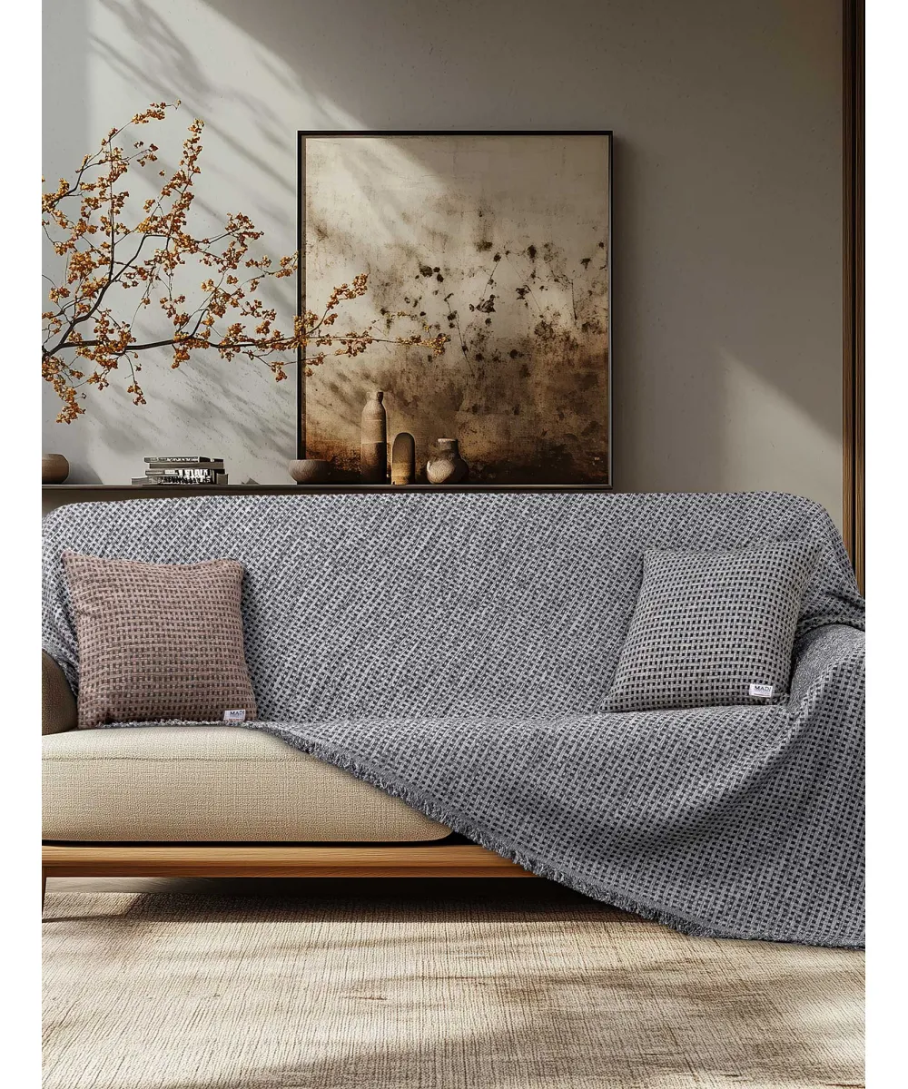 Ριχτάρι MOUVE GREY Ριχτάρι τριθέσιου καναπέ: 180 x 300 εκ.