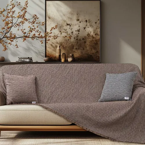Ριχτάρι MOUVE BEIGE Ριχτάρι τετραθέσιου καναπέ: 180 x 340 εκ.