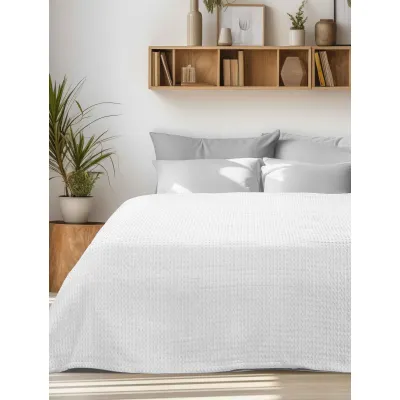 Κουβέρτα Πικέ PIKONA WHITE Κουβέρτα Πικέ: 170 x 240 εκ.