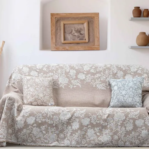 Ριχτάρι WARMORA BEIGE Ριχτάρι πολύθρονας: 170 x 180 εκ.